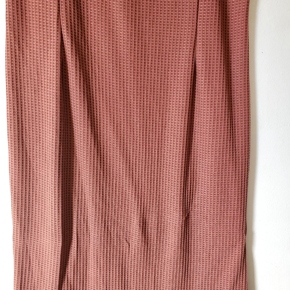 New Pretty Little Thing Plus Size Rose Waffle Knit Beach Maxi‎ Dress Size 18 NWT - Picture 5 of 9